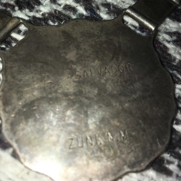 VINTAGE STERLING SILVER TURQUOISE NECKLACE EARRING - Picture 6 of 8